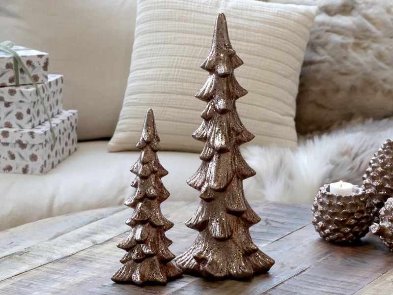 Juletre&nbsp;med glimmer – Mocca (Stor)