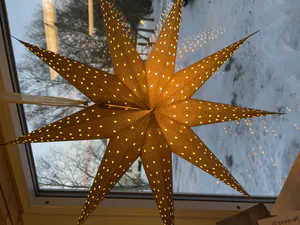 Hovedbilde Adventstjerne gull, papir