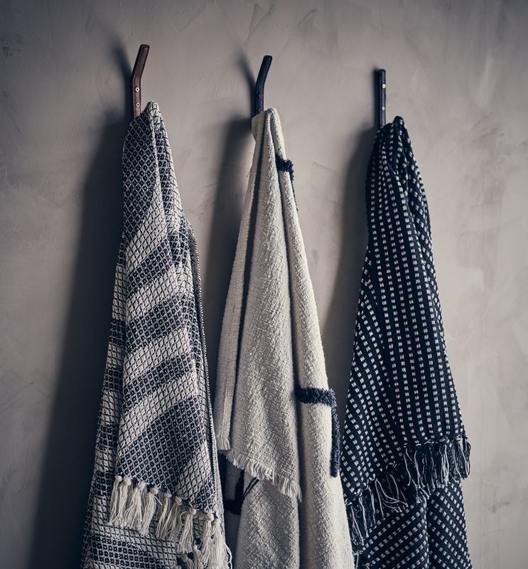 Pledd sort L175xW125 cm 