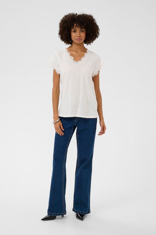 CUbiana Lace T-skjorte – Spring Gardenia