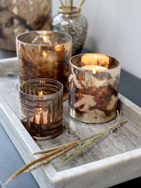 Lysglass H8/&Oslash;7 cm antique mocca