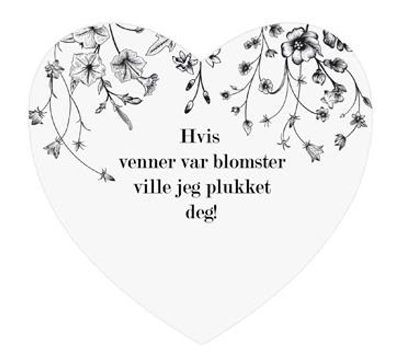 Magnetskilt hjerte Venner 