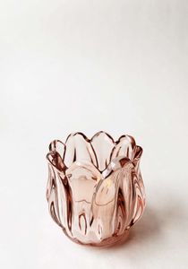 Hovedbilde Lysglass tulipan 7&times;7 cm rosa