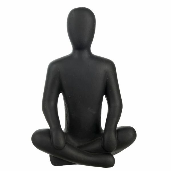Sittende figur - svart H28 cm