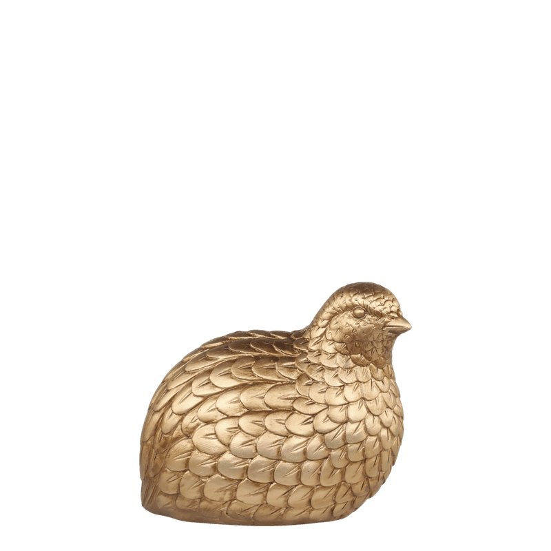 Fugl til deko, gullfarget