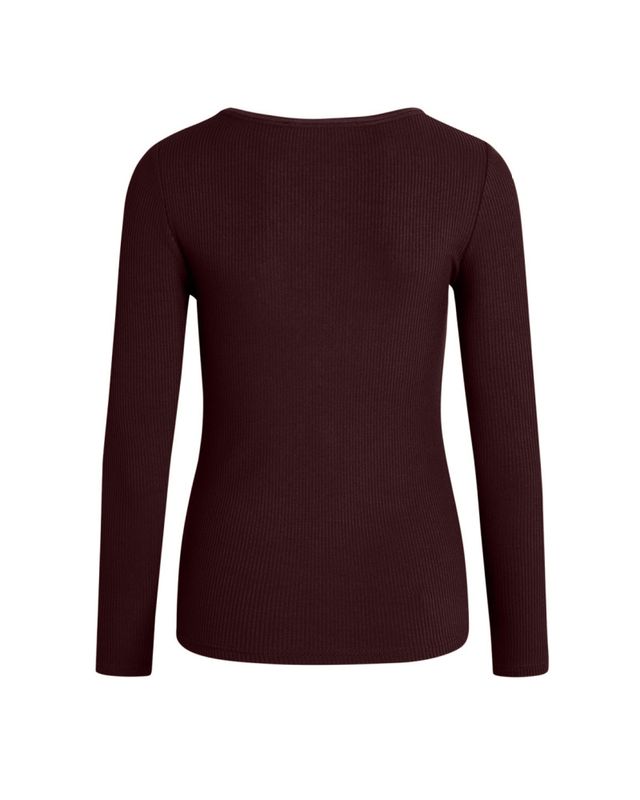 Lisa langermet t-shirt, aubergine