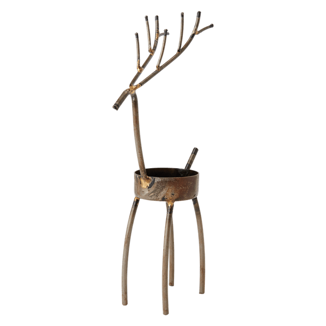 Hovedbilde OH DEER telys stake, Rust/messingfarge
