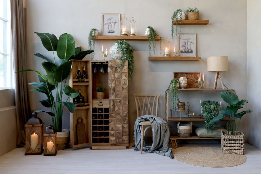 Kammerstake med blader