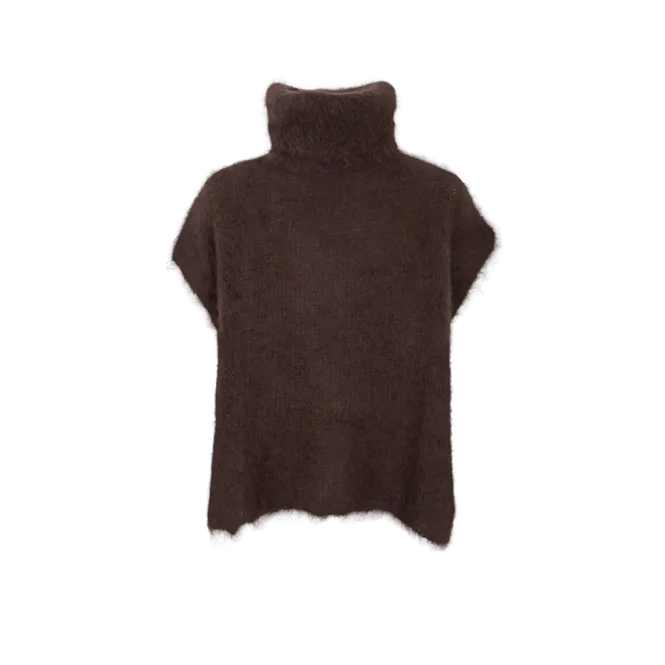Hovedbilde BCBJOERK strikkevest med høy hals – Coffee, ...